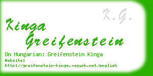 kinga greifenstein business card
